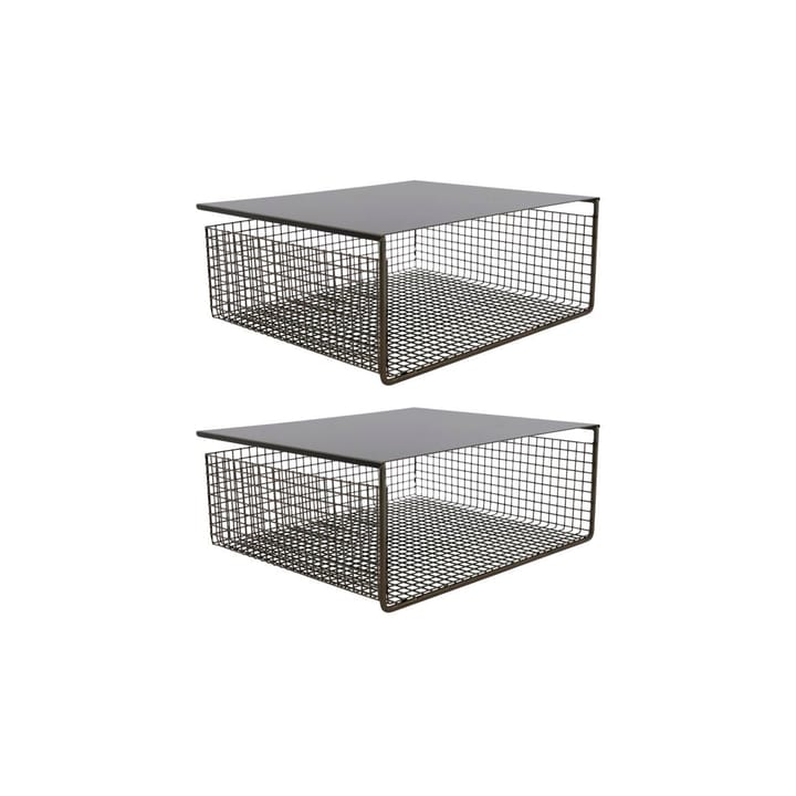Fari metallkurv 30x35 cm 2-pakning - Svart - House Doctor