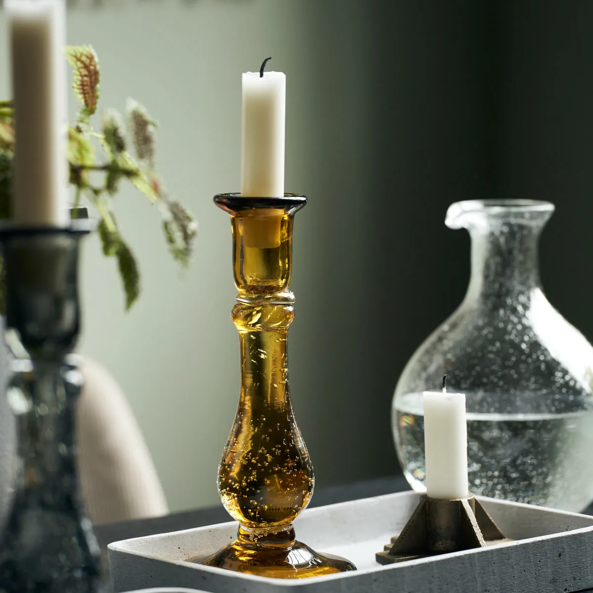 Glee lysestake 22 cm, Amber House Doctor