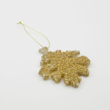 Gliz juletreanheng 10,5 cm 3-pakning - Gullglitter - House Doctor