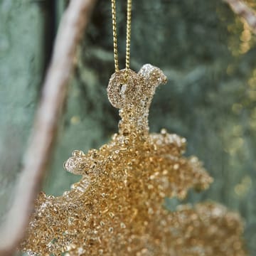 Gliz juletreanheng 10,5 cm 3-pakning - Gullglitter - House Doctor