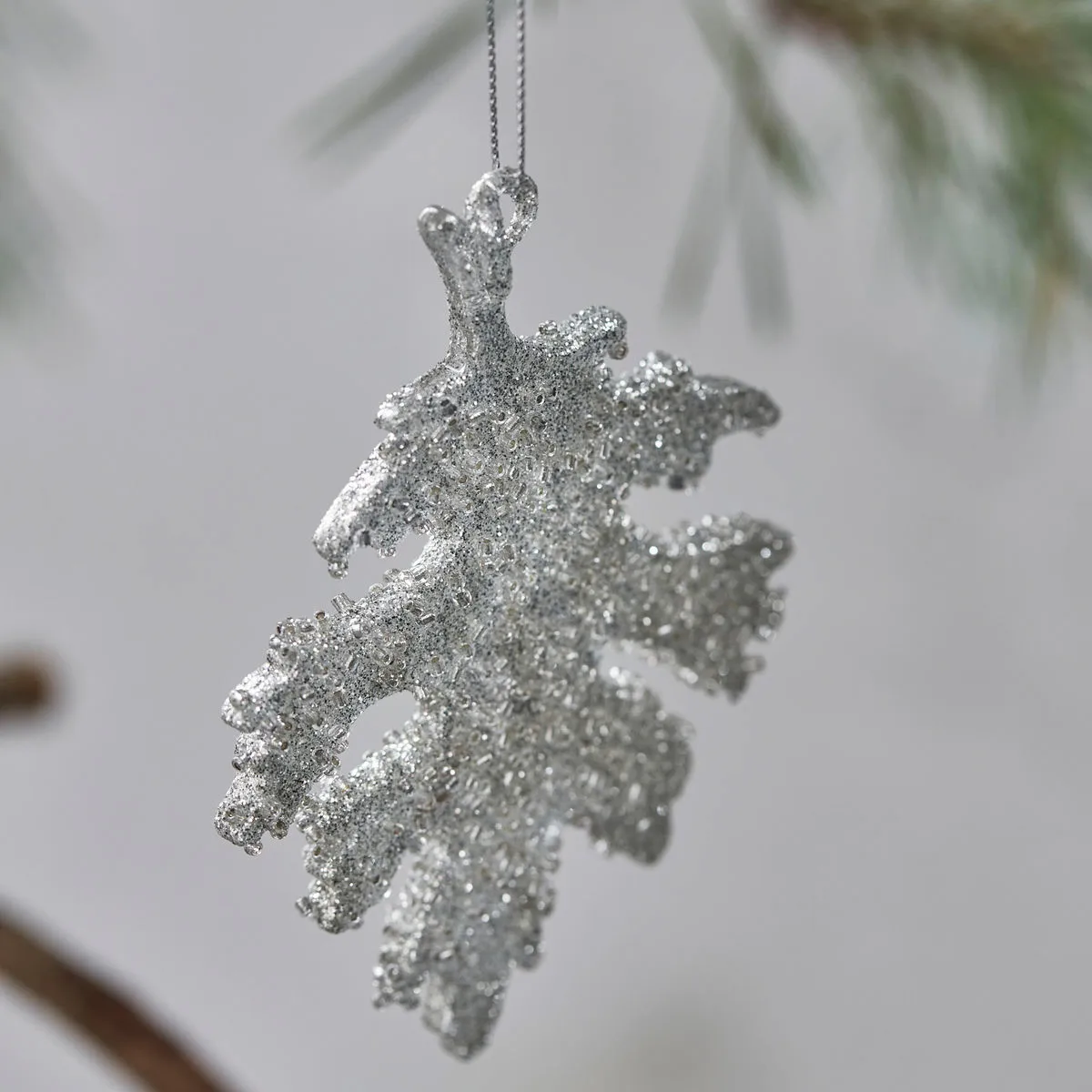 Gliz juletreanheng 10,5 cm 3-pakning, Sølvglitter House Doctor