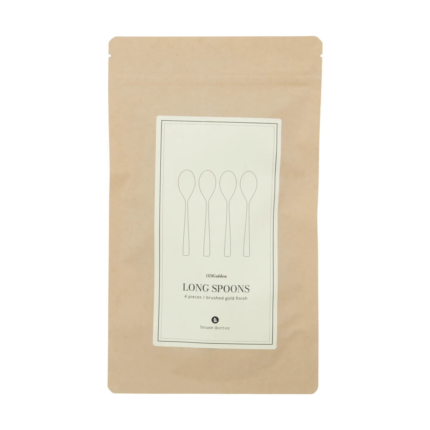 Golden lang skje 4-pakning, Gyllen House Doctor