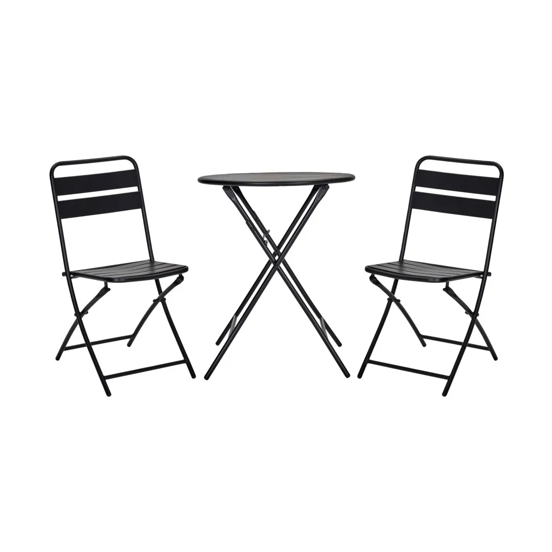 Helo kafésett med 2 stoler, Svart House Doctor