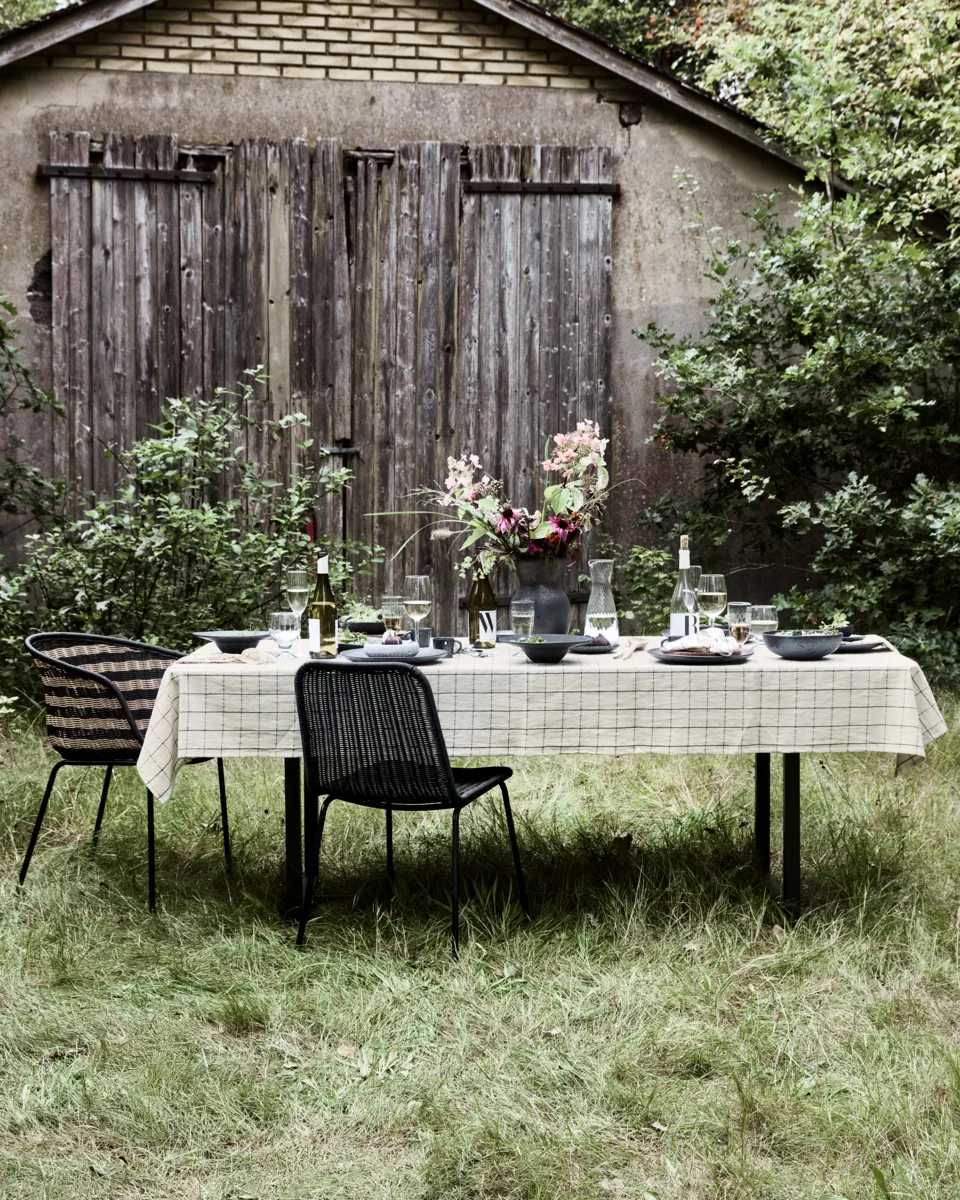 Join bordduk 150x260 cm, Svart-off white House Doctor