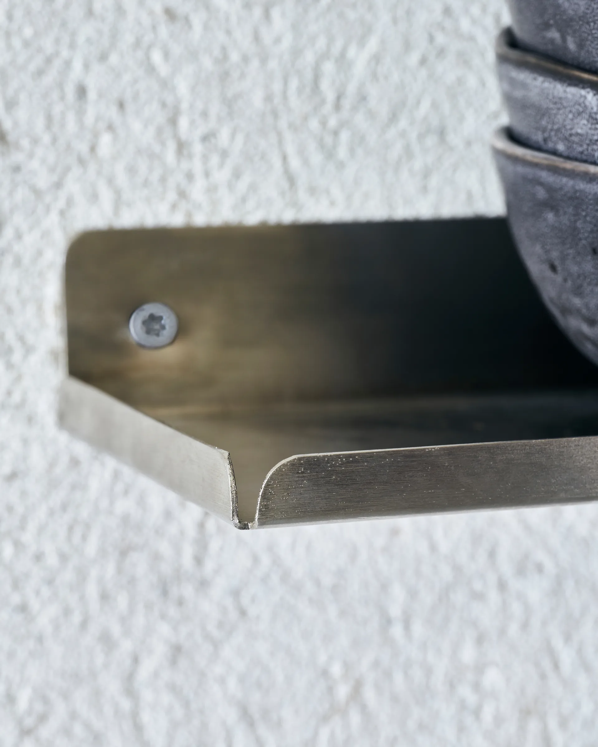 Ledge hylle 80 cm, Børstet sølv House Doctor