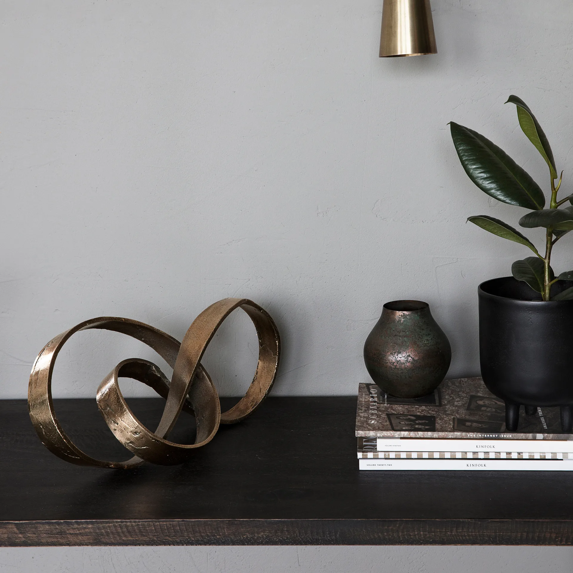 Nauji skulptur, messing House Doctor