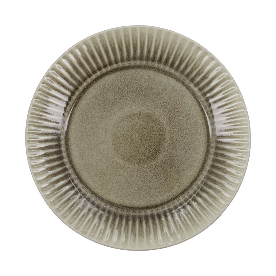 Pleat middagstallerken Ø27 cm Grå-brun