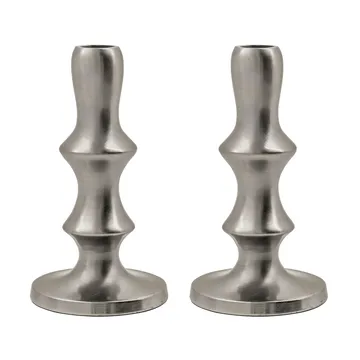 Reese lysestake 2‑pakning - Sølv finish - House Doctor
