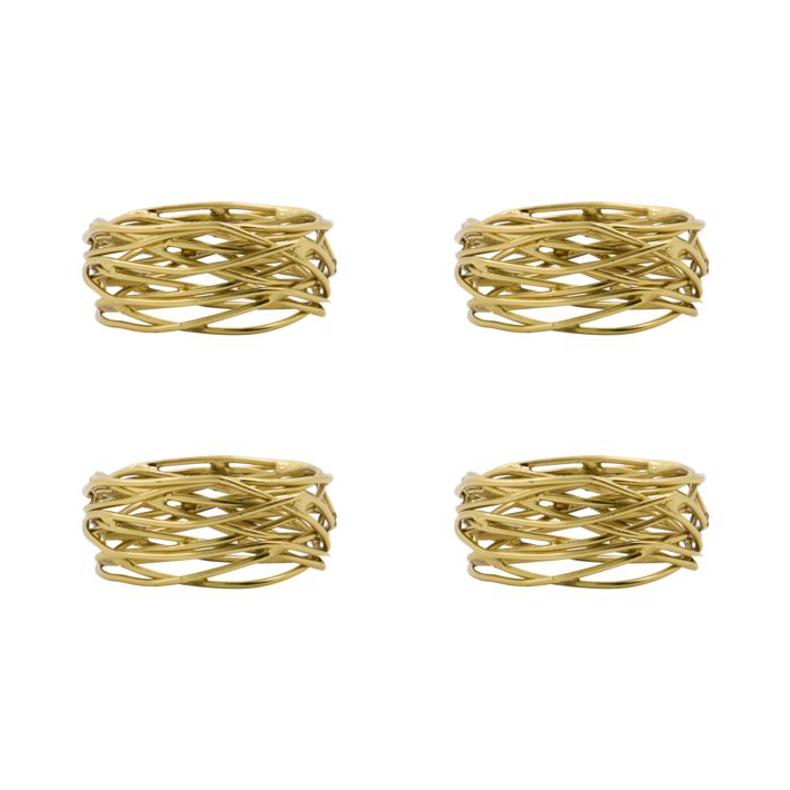 House Doctor Ring serviettringer 4-pk Gylden