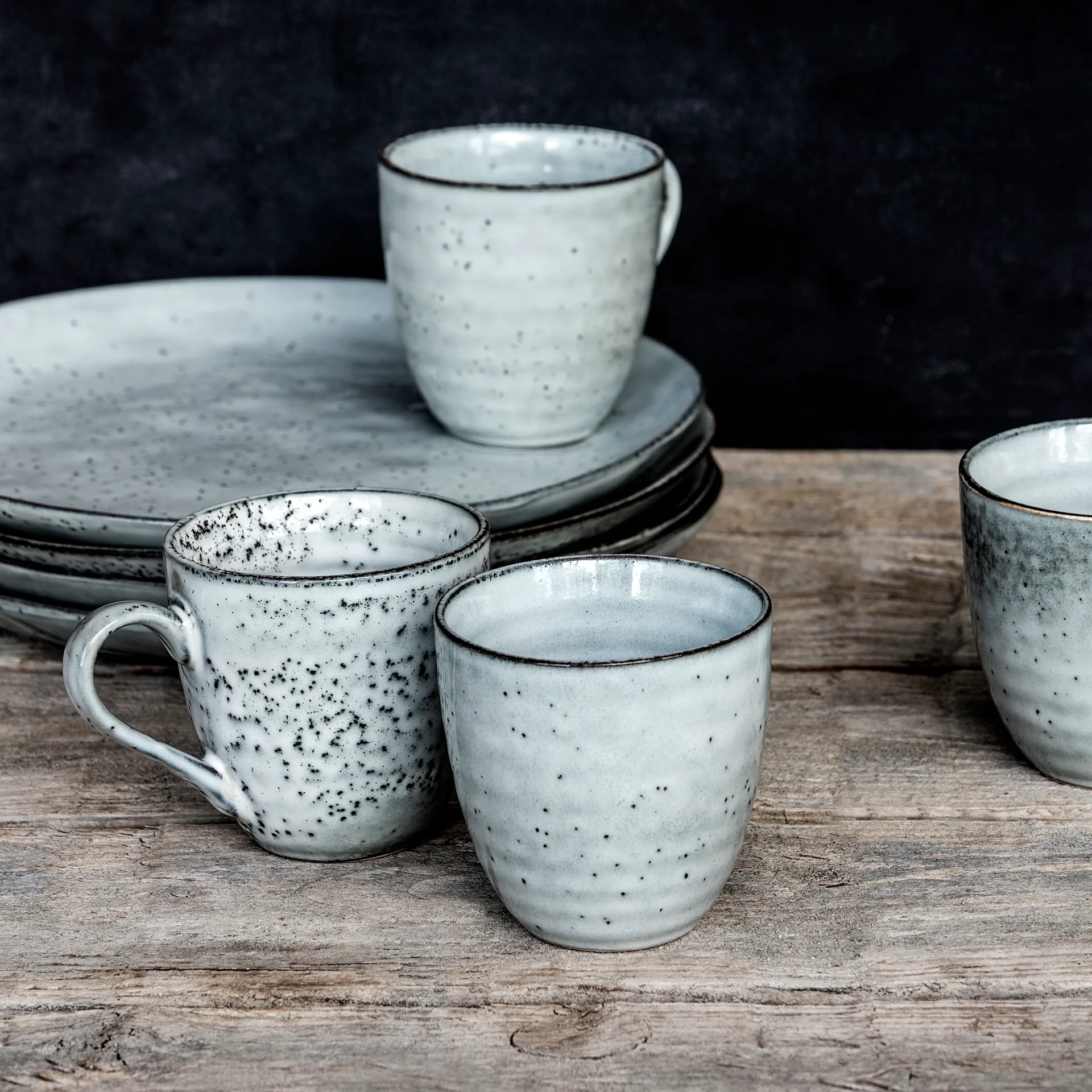 Rustic krus 30 cl, Grå-blå House Doctor