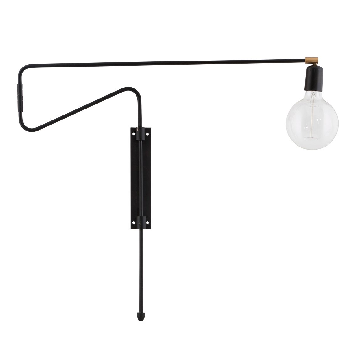 House Doctor - Swing Vegglampe 70cm Sort