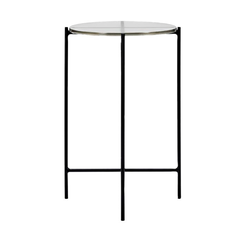 House Doctor Tamu sidebord Ø32x50 cm Svart-glass