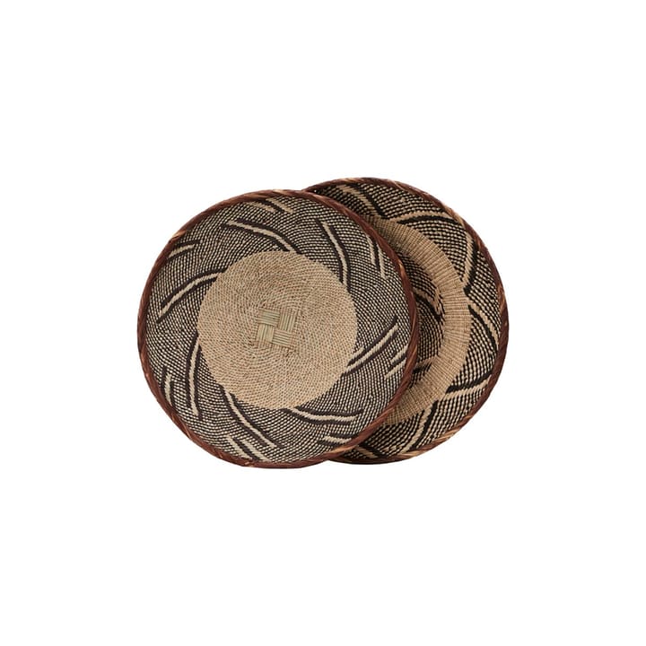 Tonga kurv Ø30 cm sett av 2, Natur-svart House Doctor