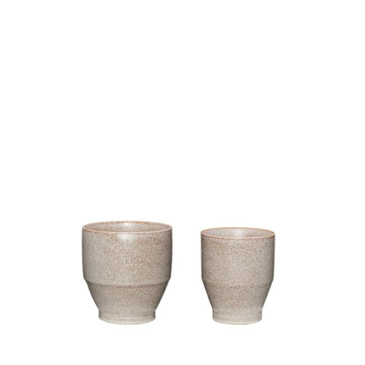 Ashes keramikkrukker 2-pakning - Rosa - Hübsch