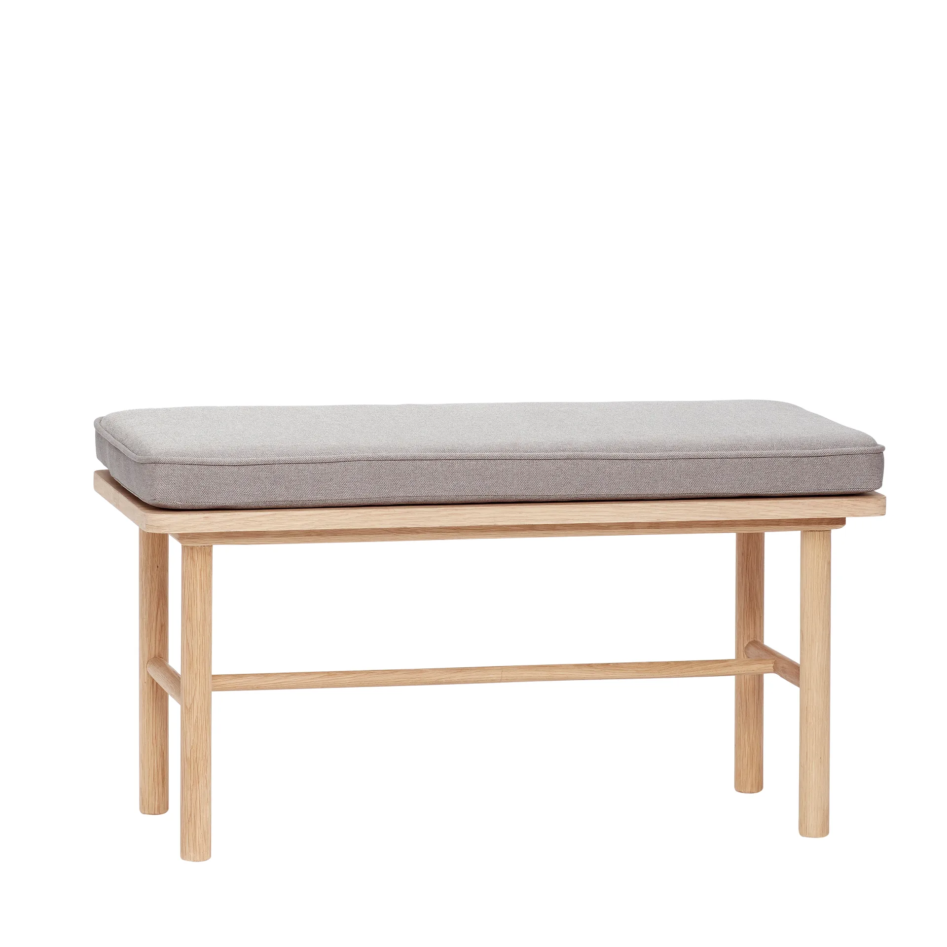 Benk med pute 40x85 cm, Natur-grå Hübsch Interior