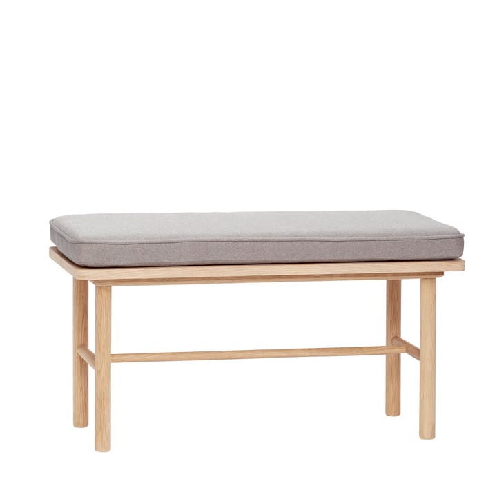 Benk med pute 40x85 cm - Natur-grå - Hübsch