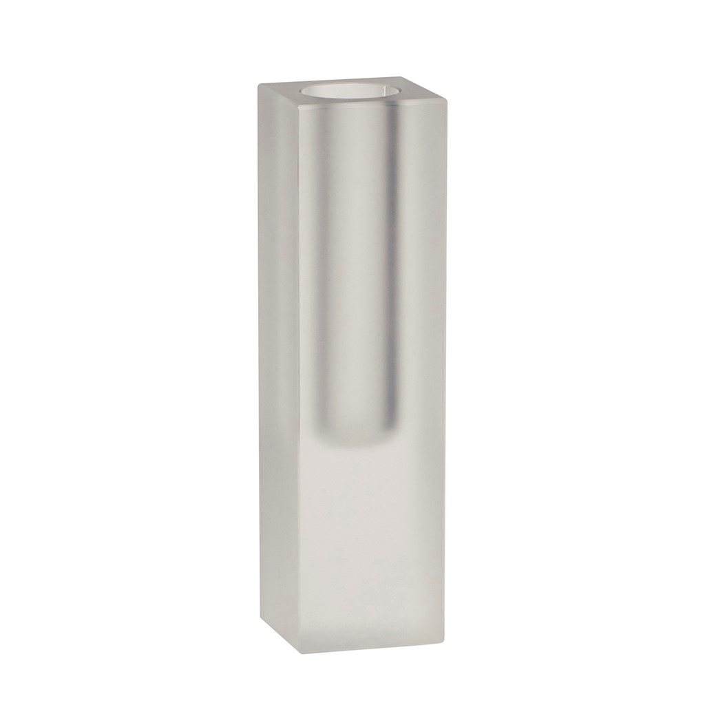 Hübsch Block vase slim 18 cm Frostet glass