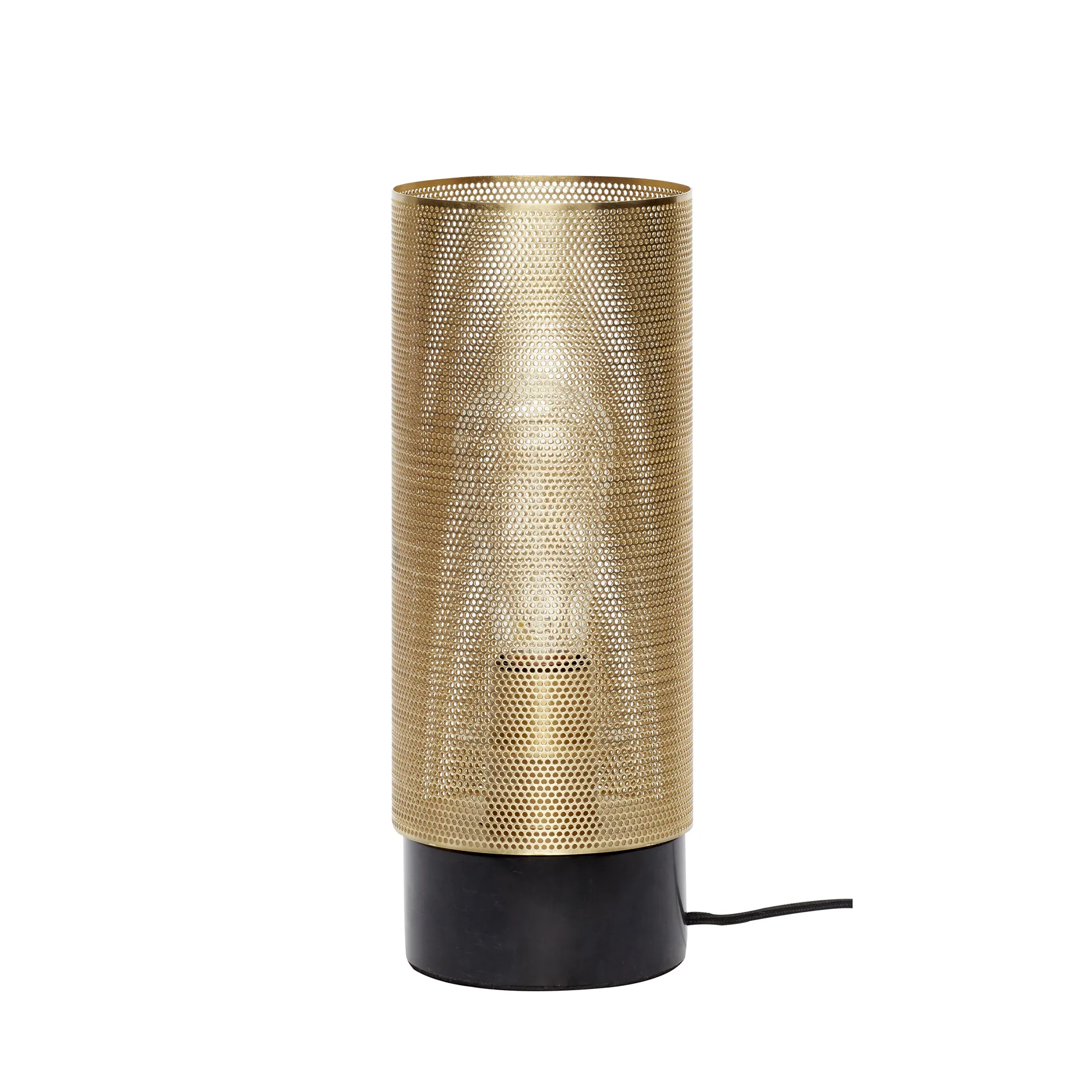 Bordlampe Ø12 cm, Svart marmor Hübsch Interior