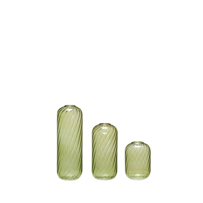 Hübsch Fleur Vase 3-pakning Grønn