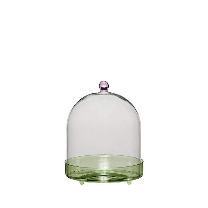 Flora glasskuppel Ø16cm, Grønn Hübsch Interior