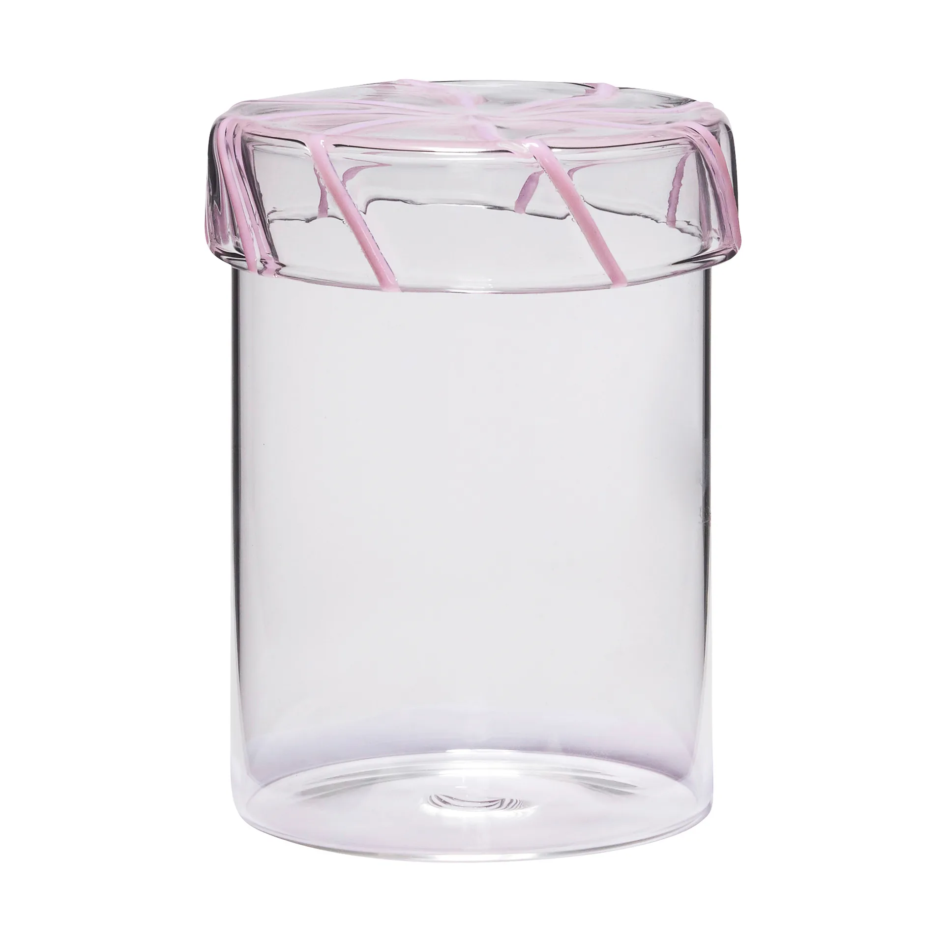 Heir oppbevaringskrukke glass medium, Pink Hübsch Interior