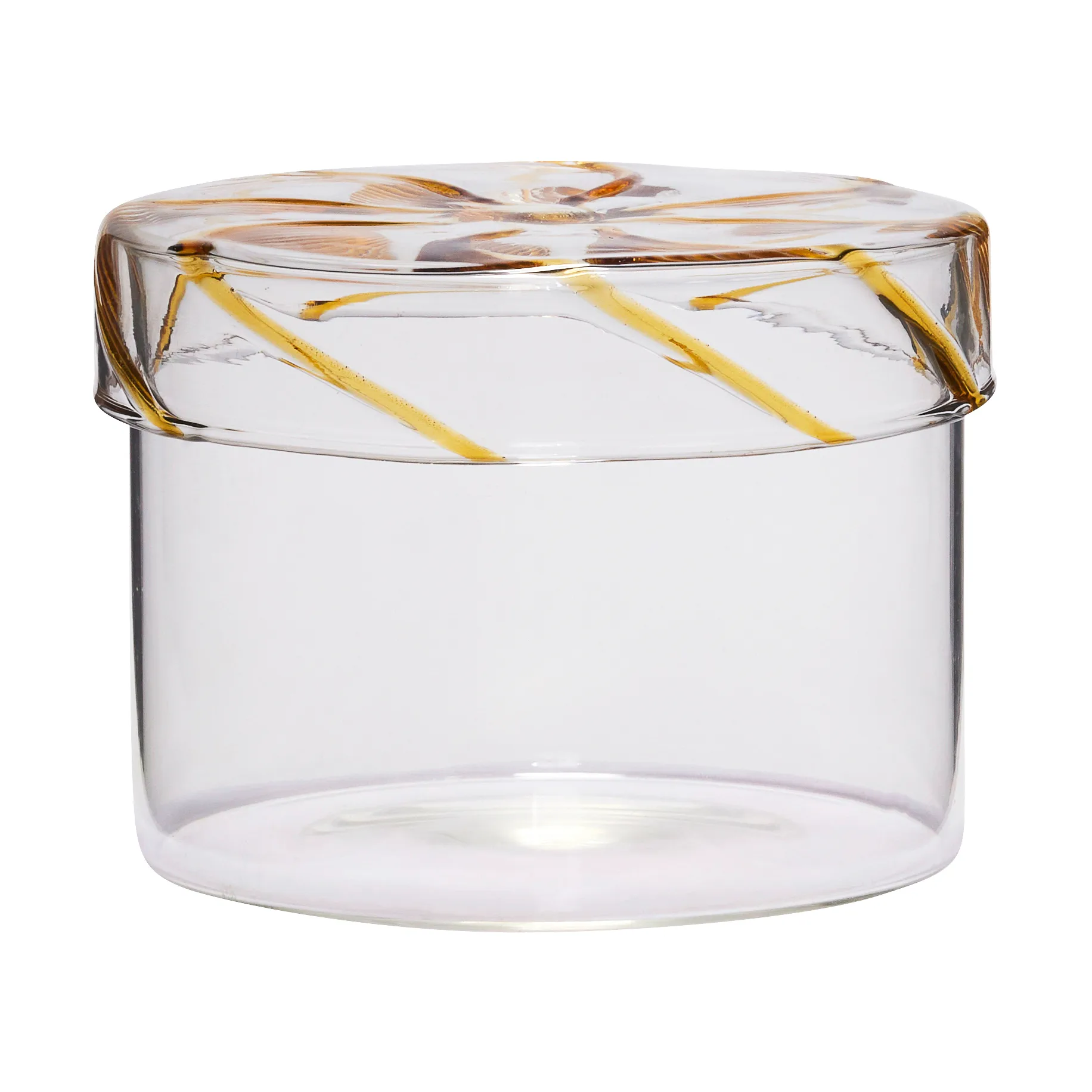 Heir oppbevaringskrukke lav, Yellow Hübsch Interior