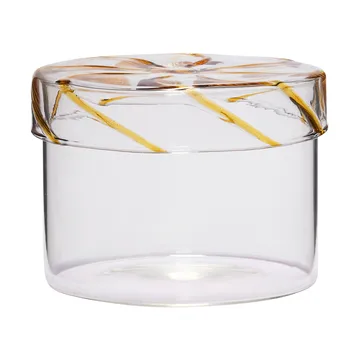 Heir oppbevaringskrukke lav - Yellow - Hübsch Interior