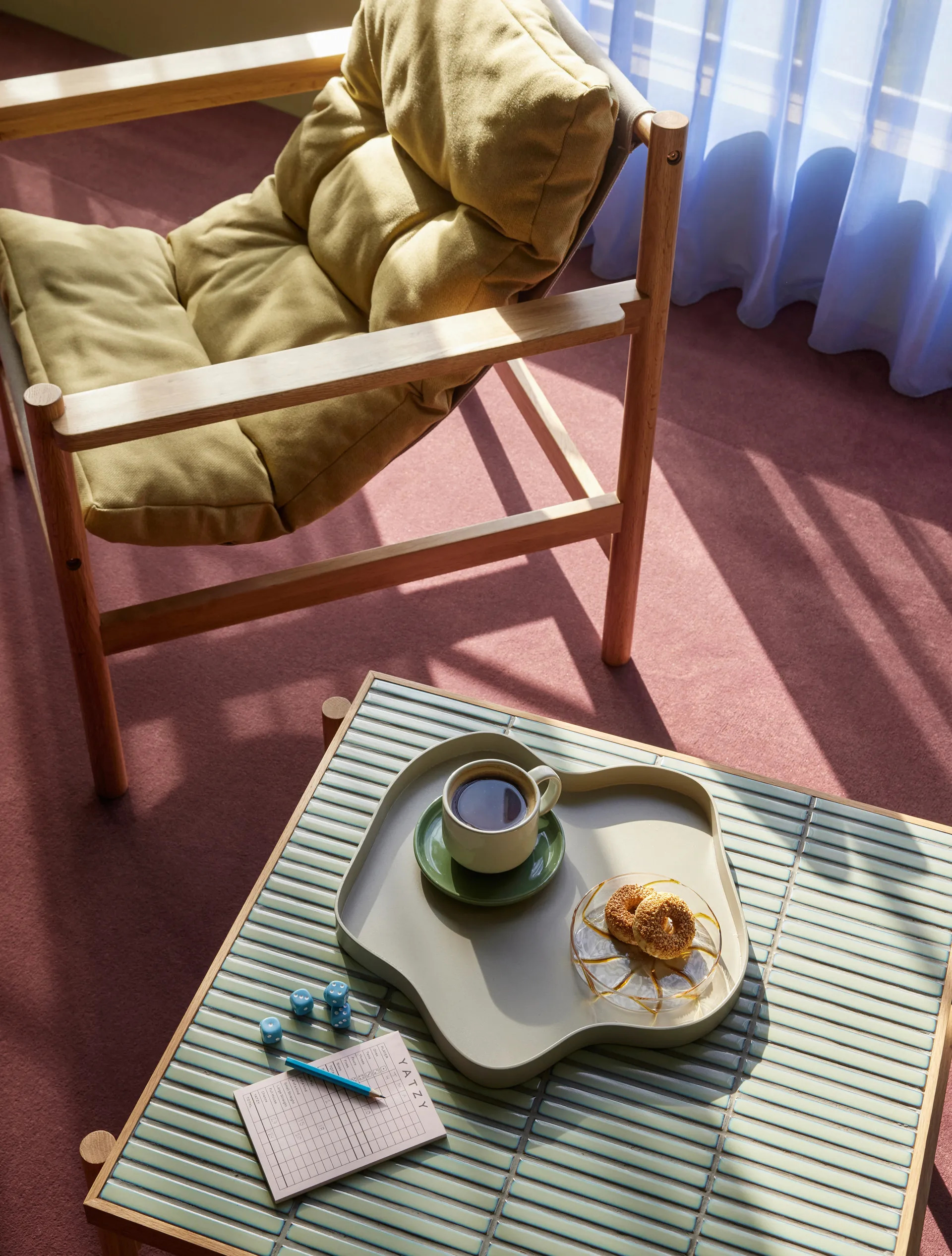 Heir oppbevaringskrukke lav, Yellow Hübsch Interior