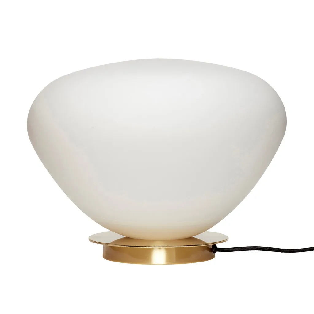 Hübsch bordlampe 39 cm, Hvit-messing Hübsch