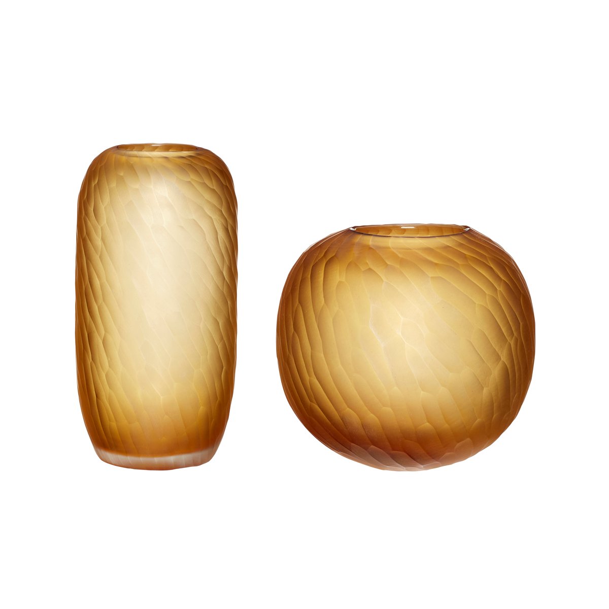 Hübsch Hübsch Vase 2-pakning Rav