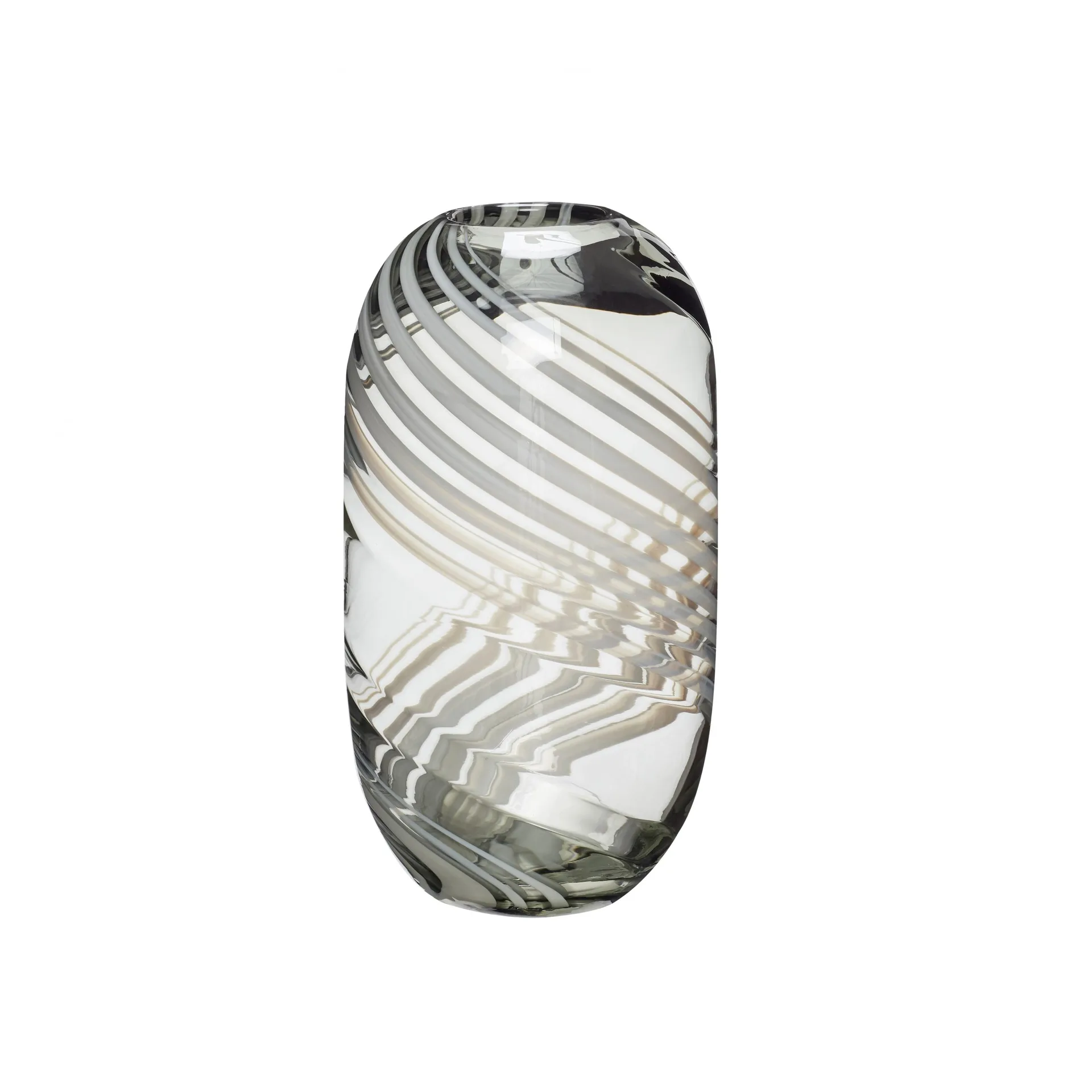 Hübsch Vase 28 cm, Grønn-hvit Hübsch Interior