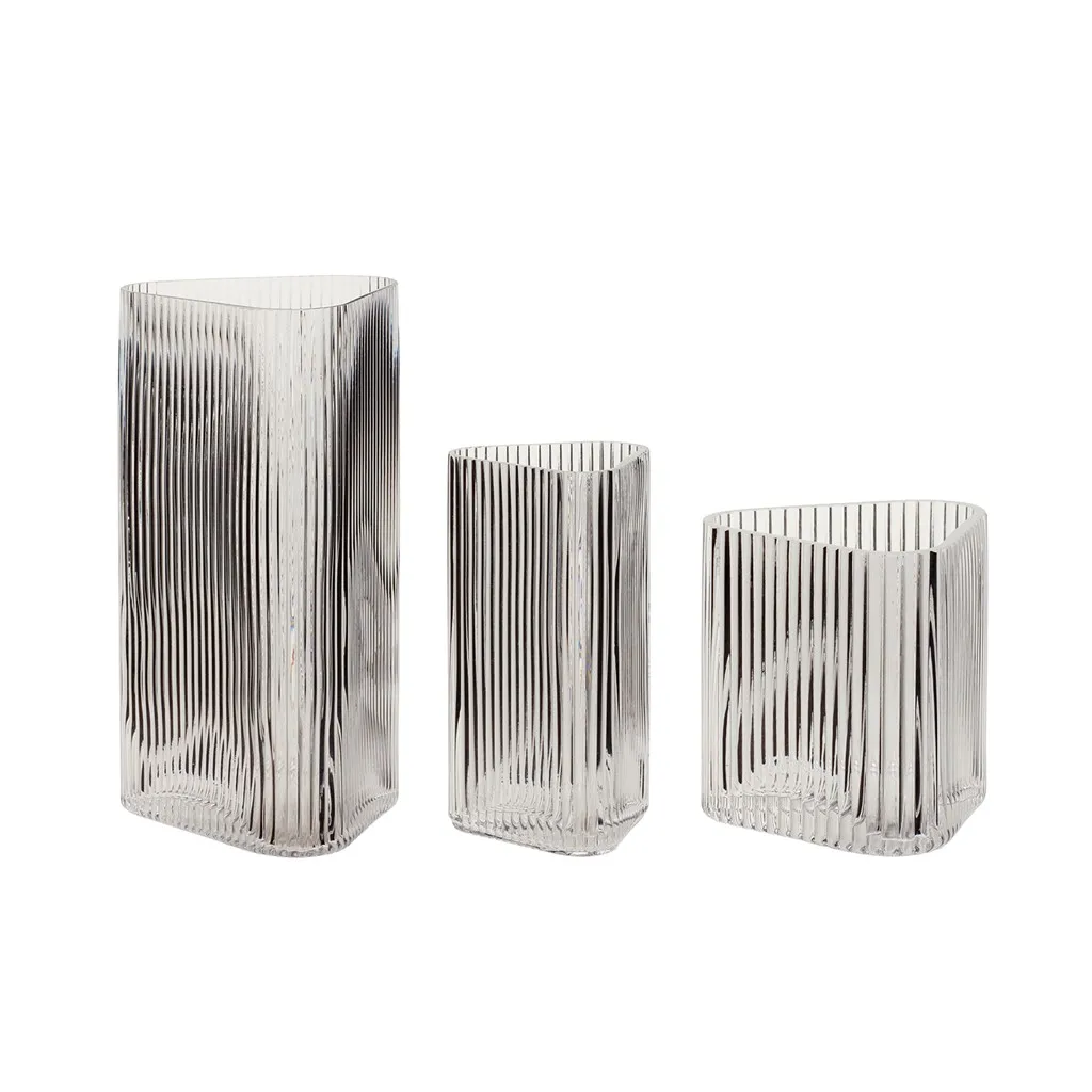 Hübsch Hübsch Vase 3-pakning Klar