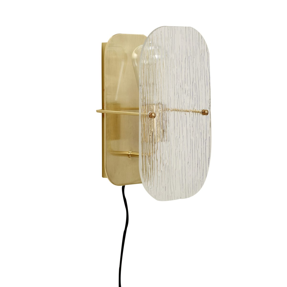 Hübsch - Ruffle Vegglampe Brass