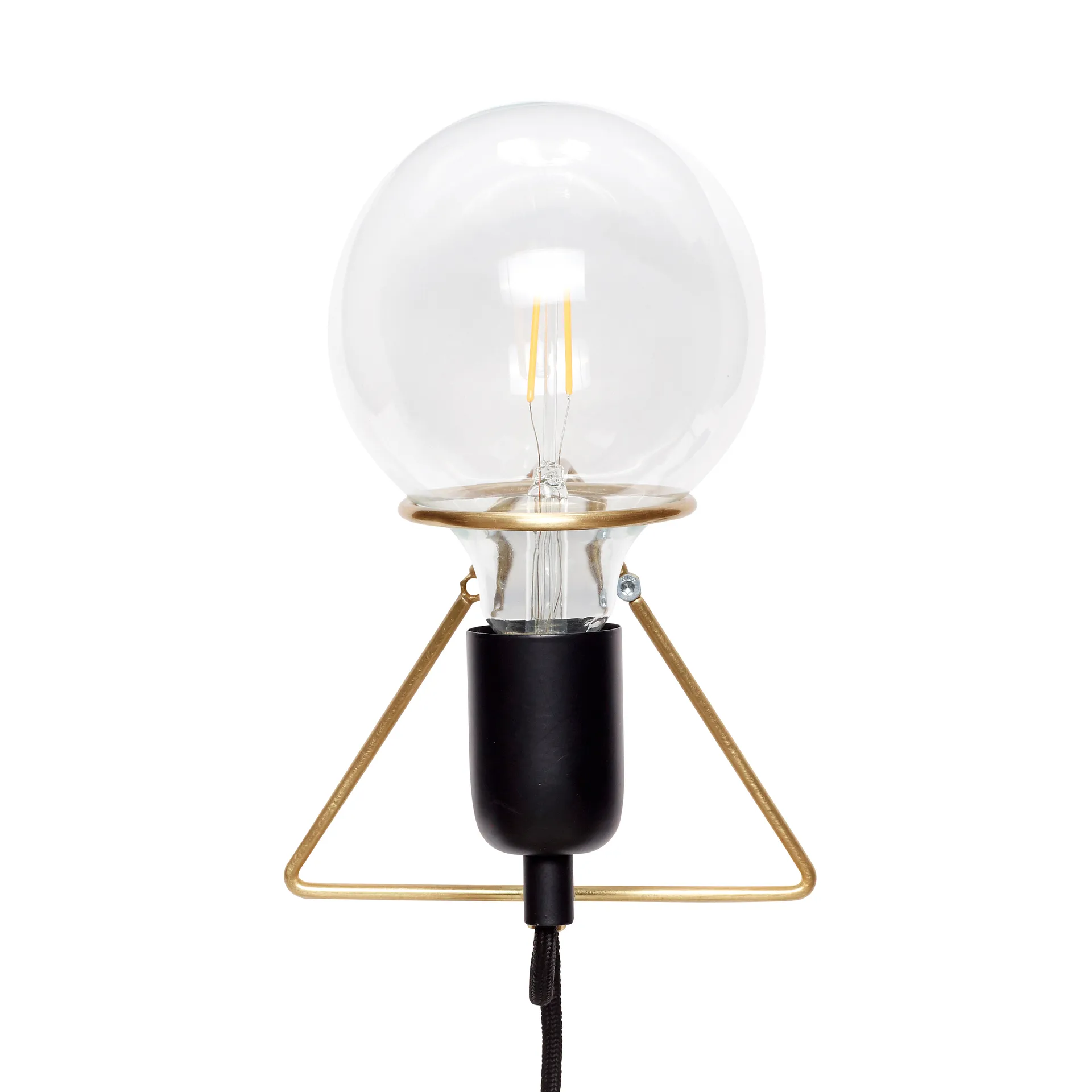 Hübsch vegglampe, Messing-svart Hübsch Interior