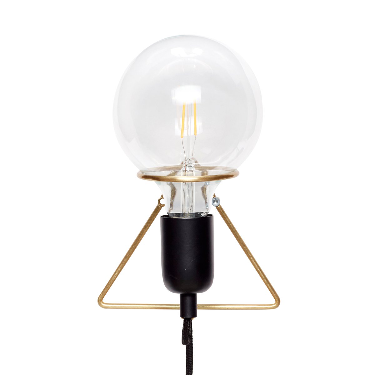Hübsch Hübsch vegglampe Messing-svart