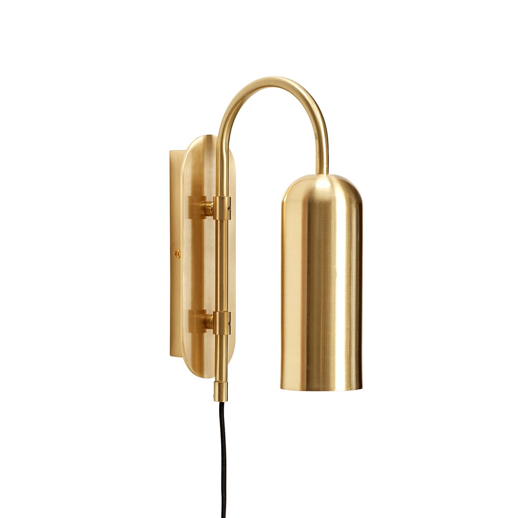 Hübsch Hübsch vegglampe Messing