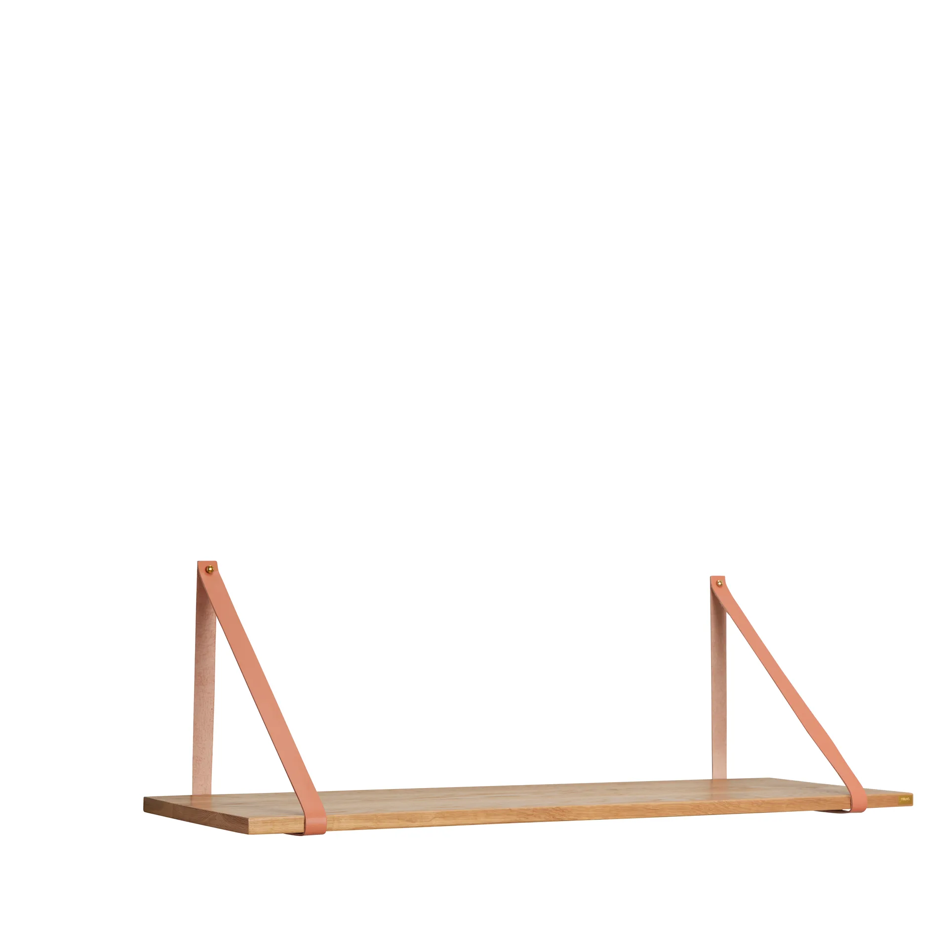 Hylle med lærreim stor 100x30 cm, Natur Hübsch Interior