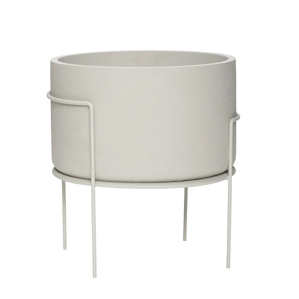 Krukke med ben Ø40 cm, Grå Hübsch Interior