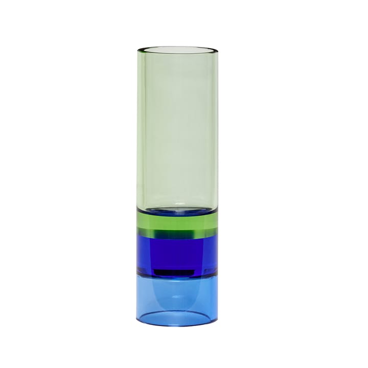 Lyslykt Vase Ø5 cm - Grønn-blå - Hübsch