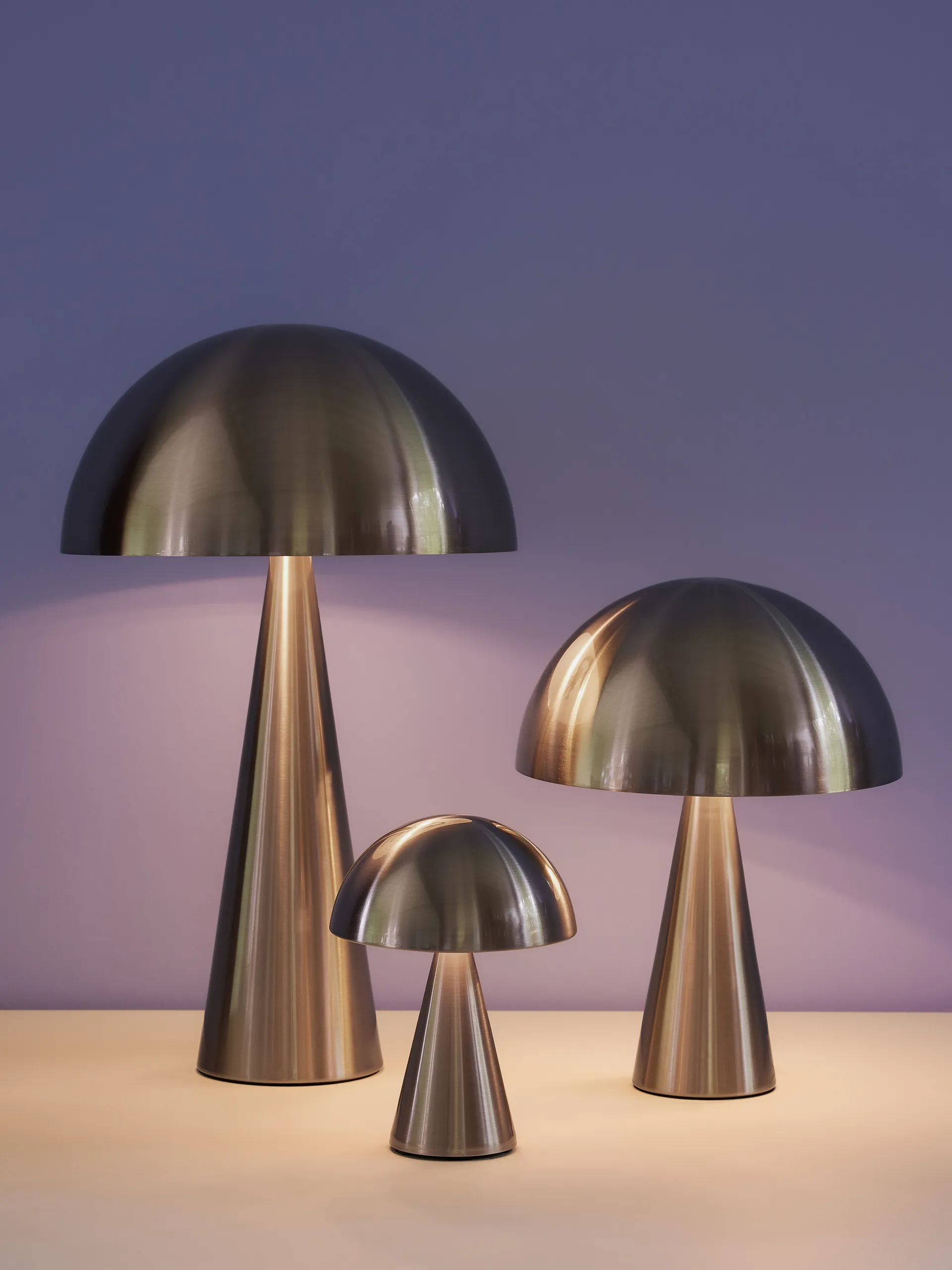Mush bordlampe furu, Nikkel Hübsch Interior