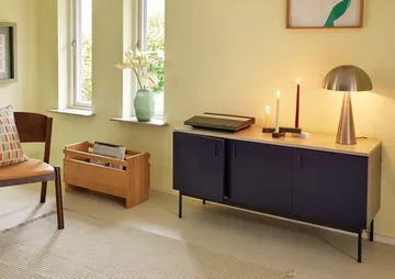 Mush bordlampe - Nikkel, tall 50 cm - Hübsch Interior