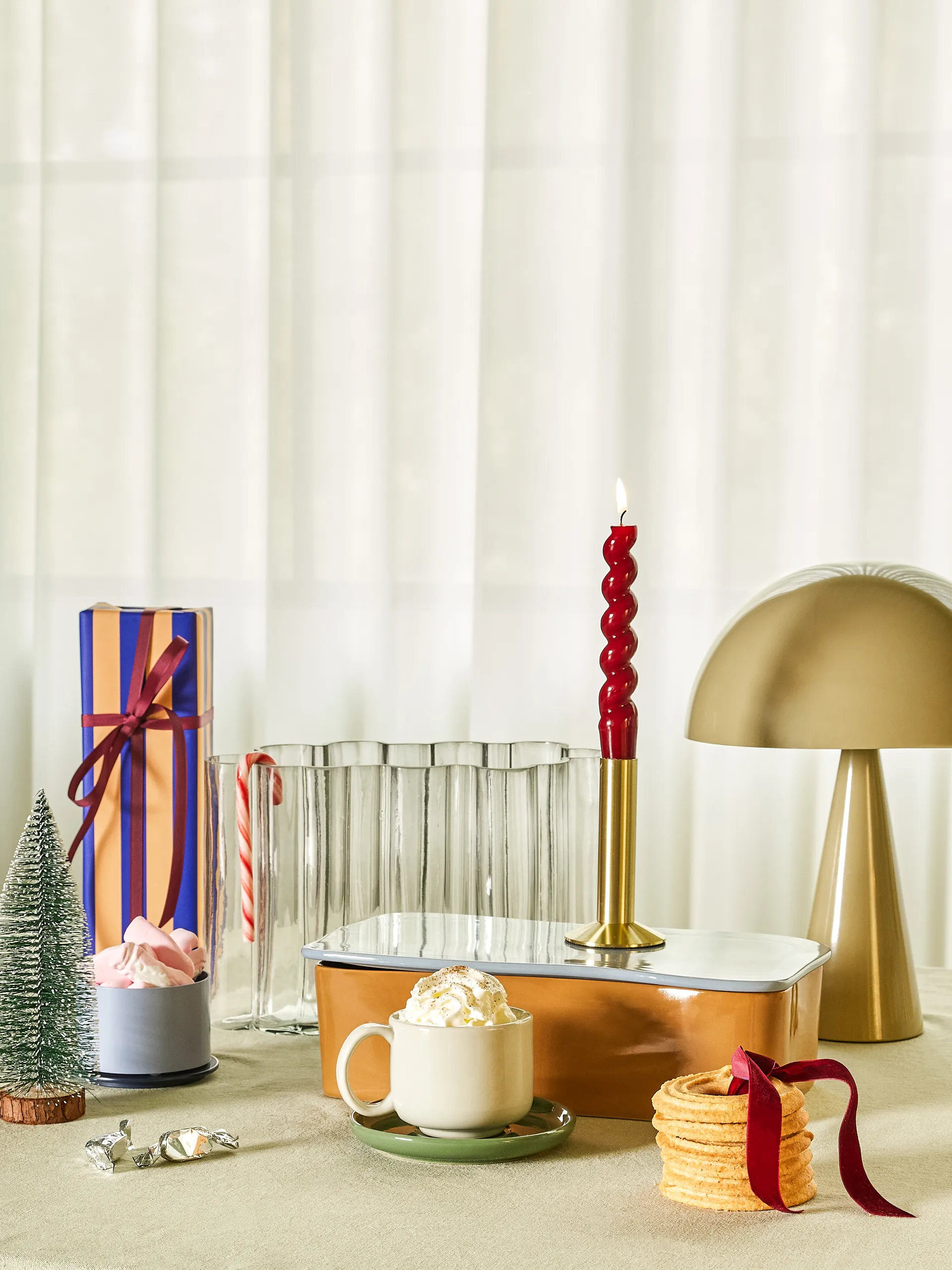 Mush bordlampe, Sand, mini 34 cm Hübsch Interior