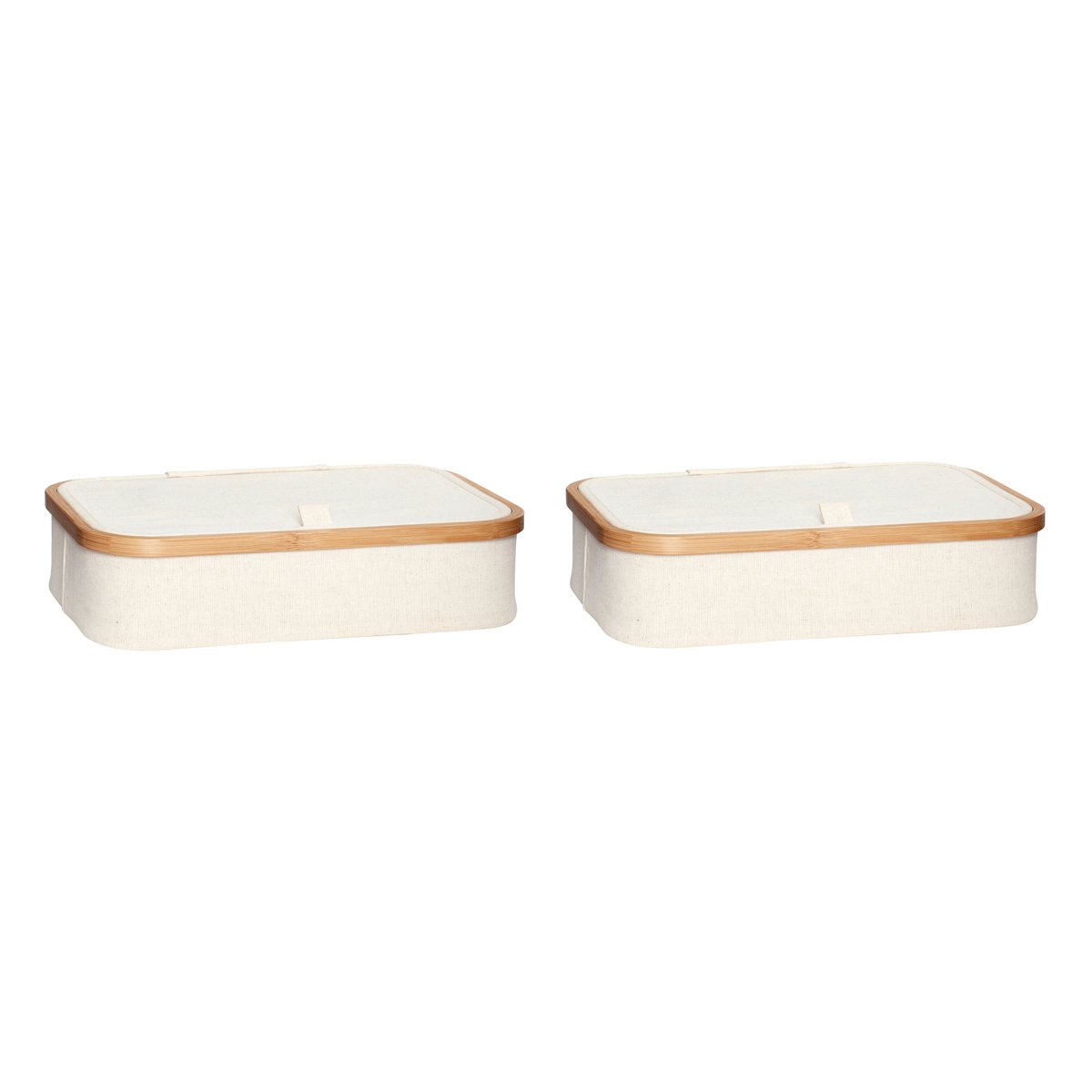 Hübsch Oppbevaringsboks 2-pakning Beige