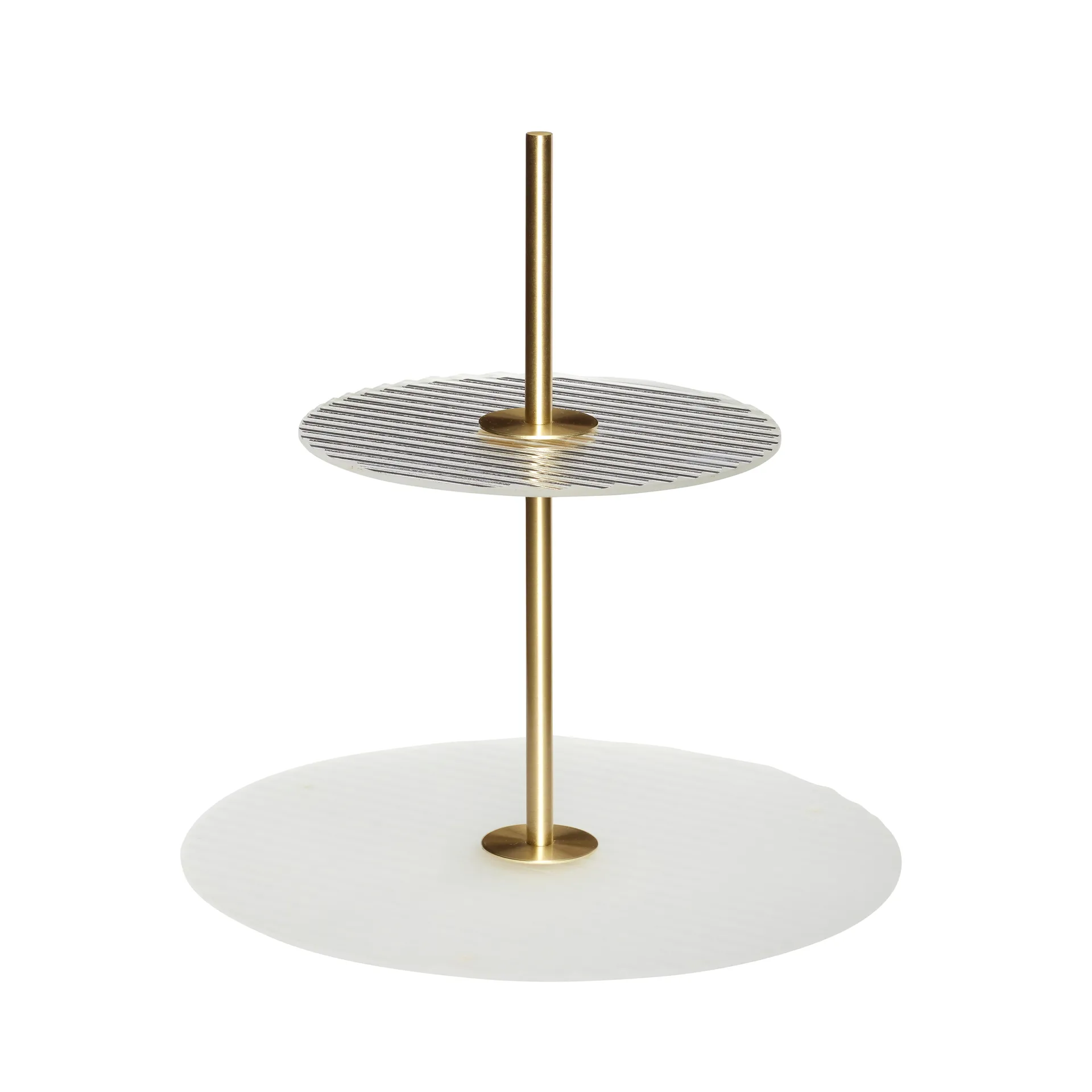 Ripple kakefat Ø30 cm, Glass-metall-frostet-klar-messing Hübsch Interior