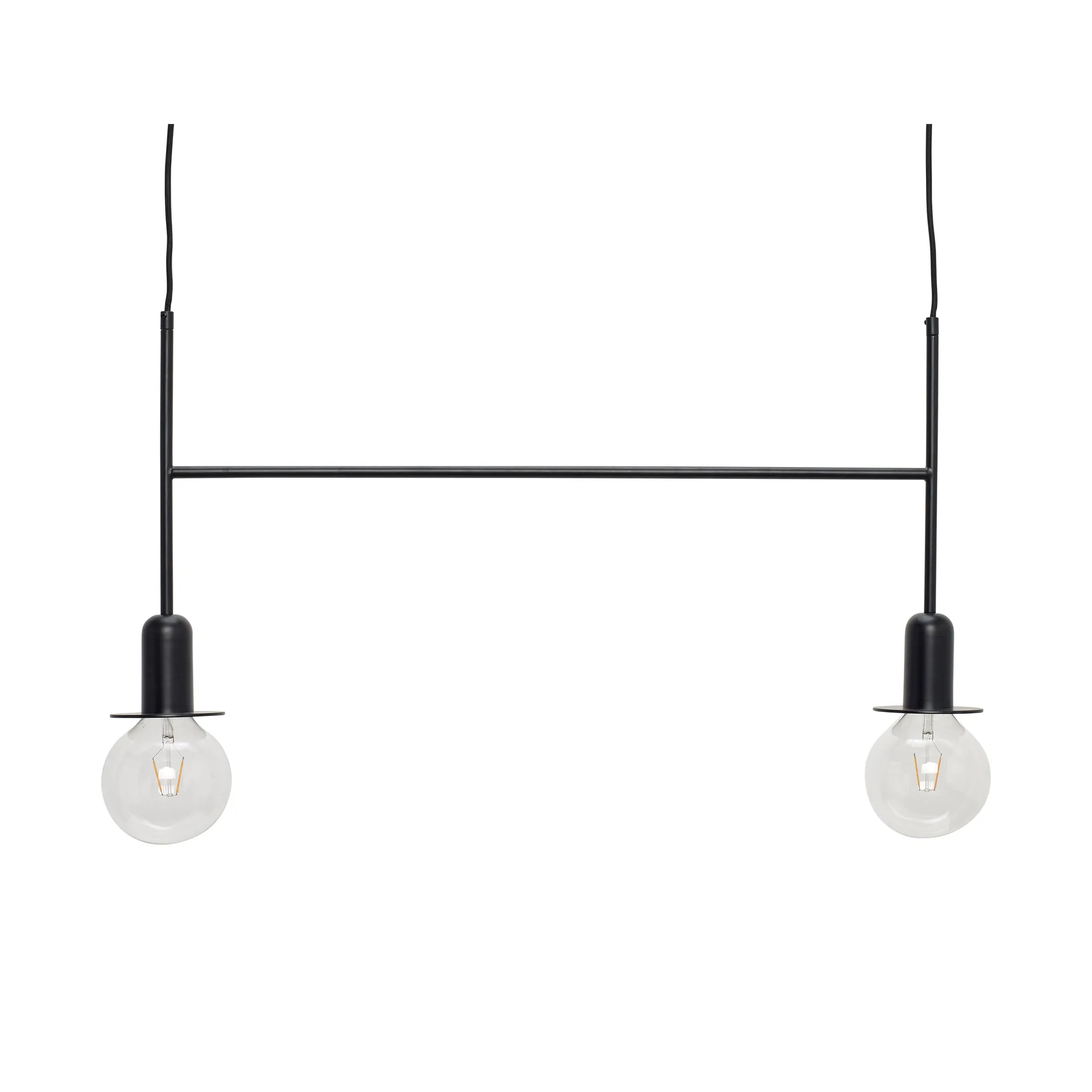 Taklampe med lyspærer, Svart Hübsch