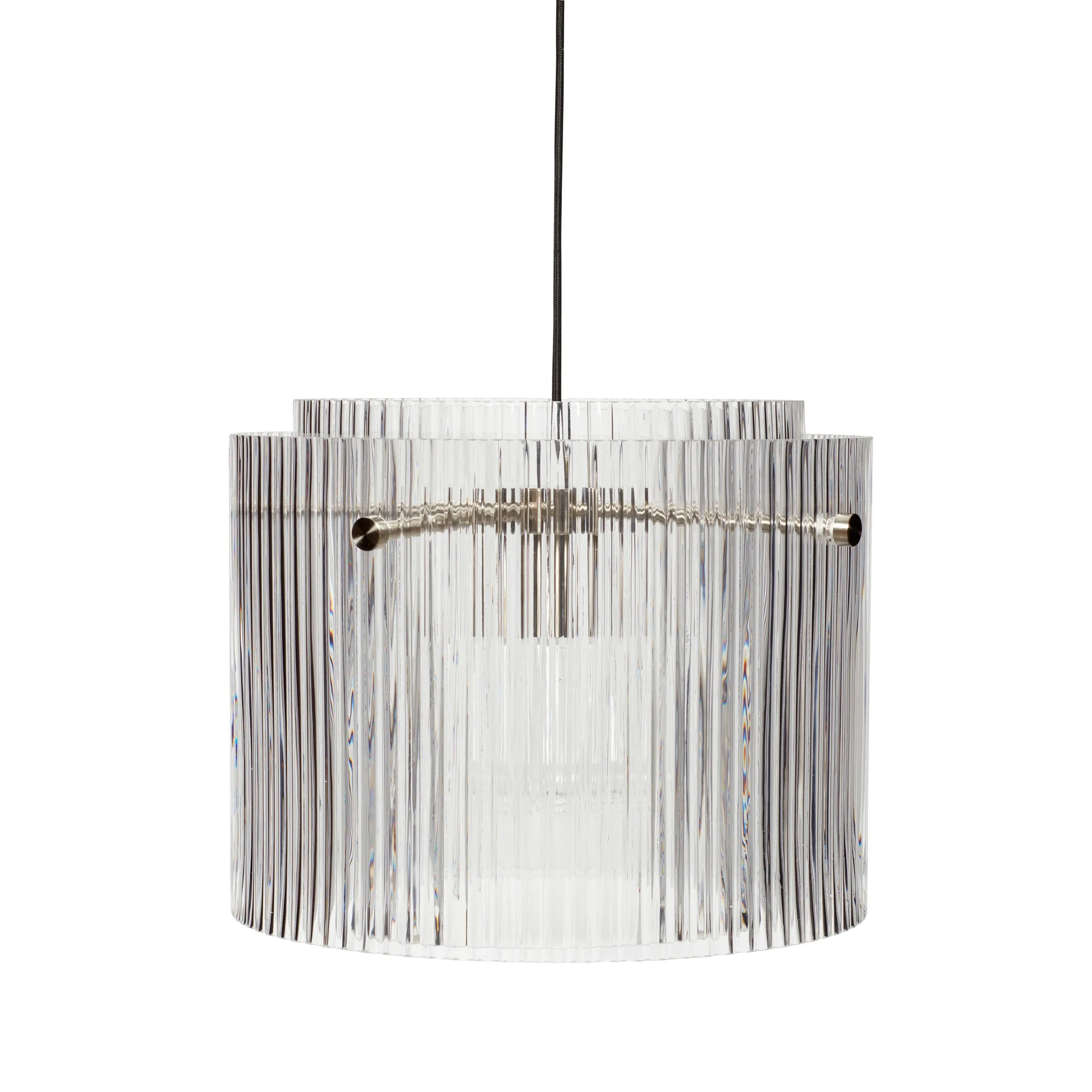 Taklampe, Metall-klar-nikkel Hübsch Interior