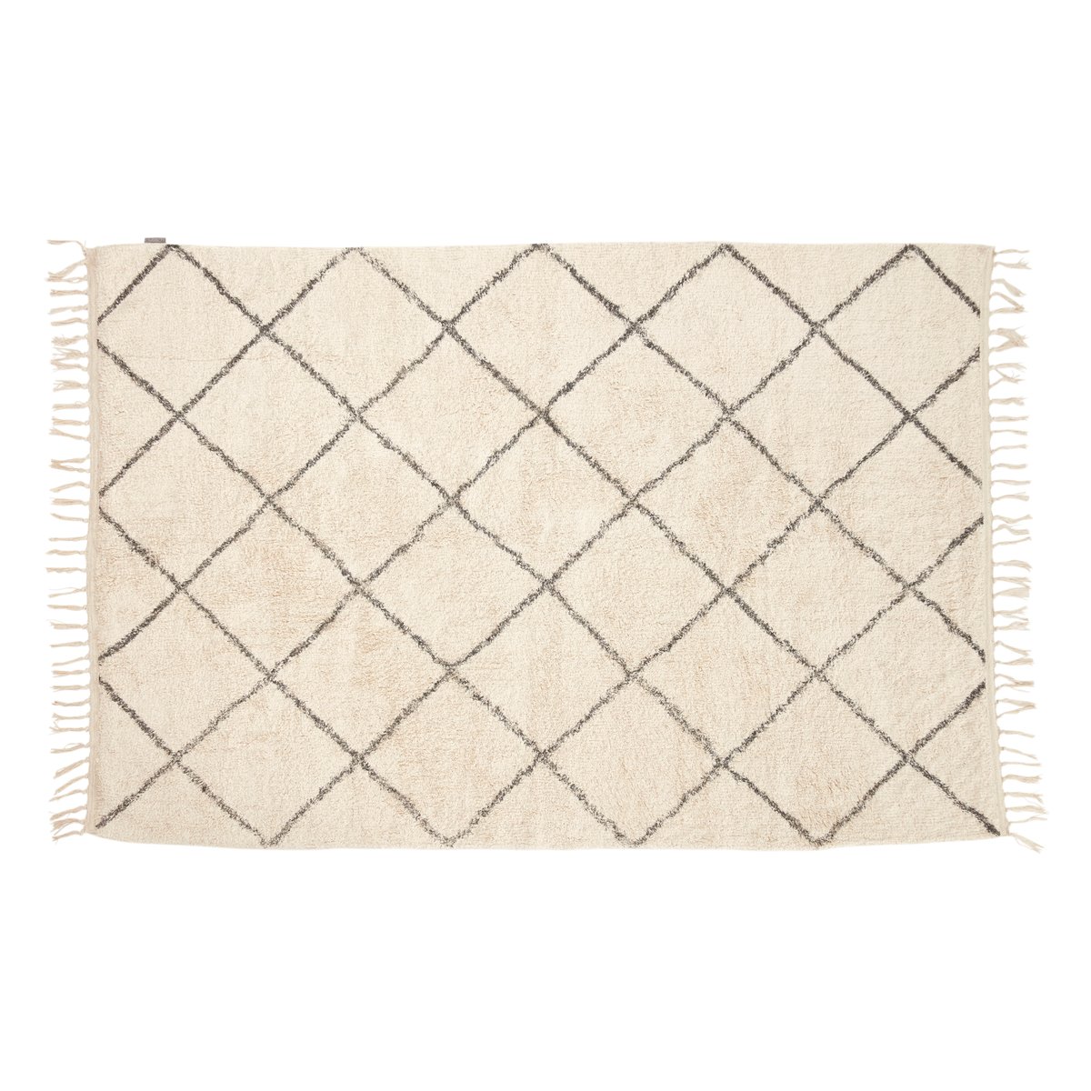 Hübsch Teppe 120x180 cm viskose beige Hvit-grå