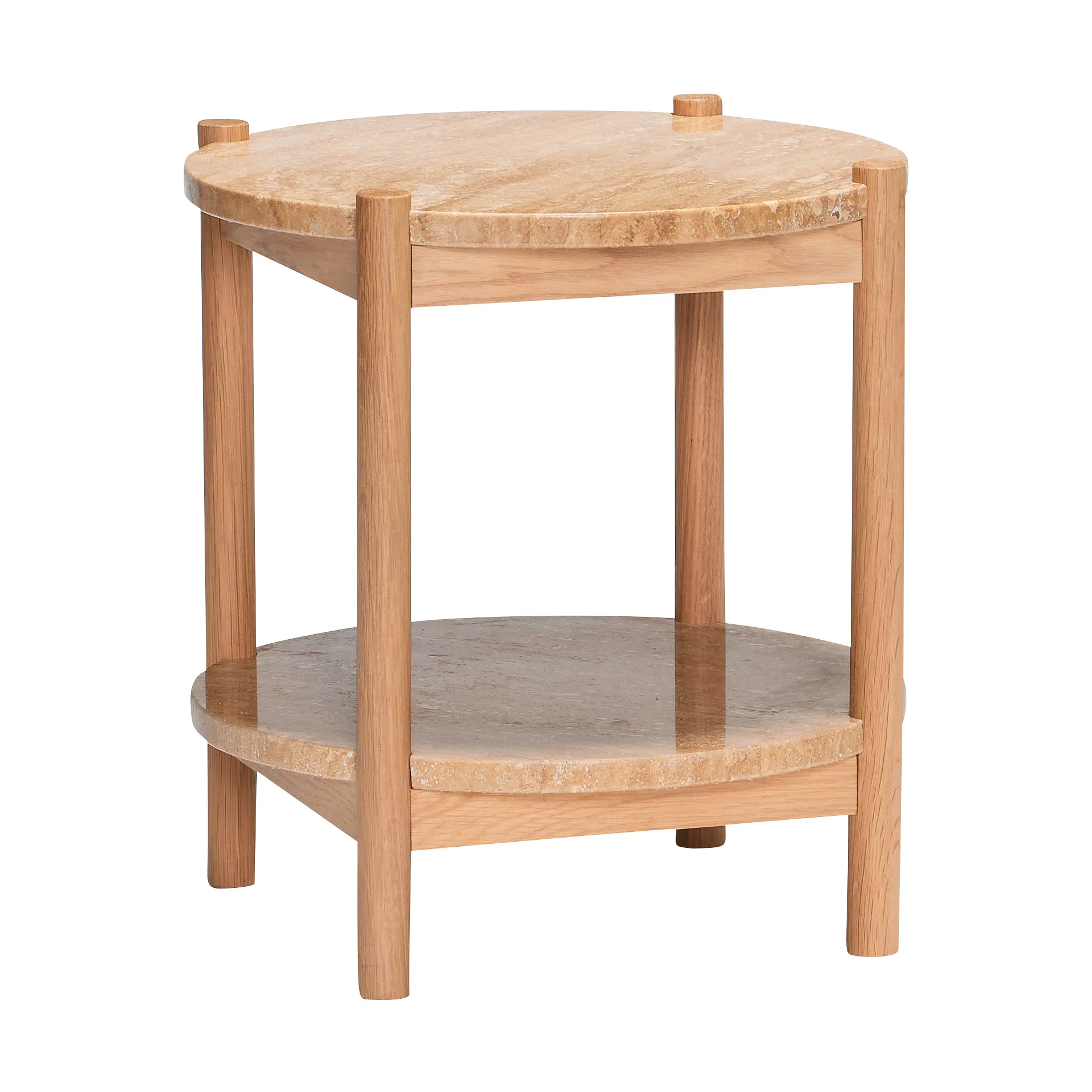 Trava sidebord, Eik-travertin Hübsch