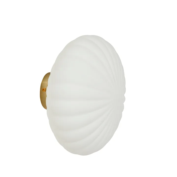 Vegglampe - Hvit-messing - Hübsch