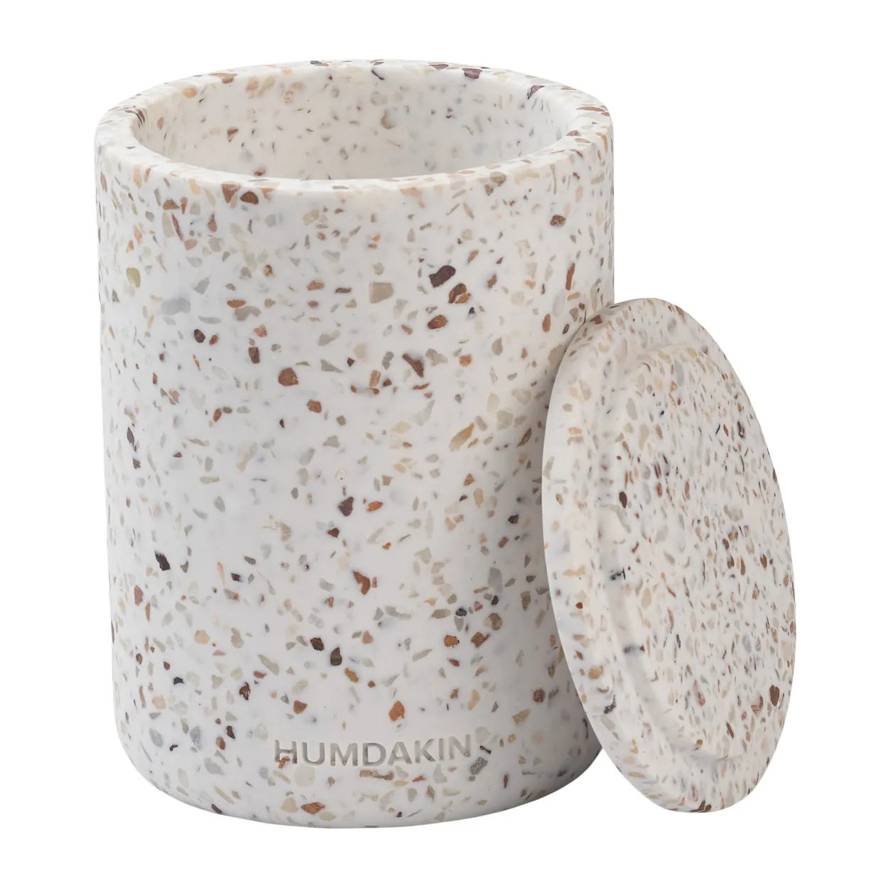 Humdakin Humdakin Terrazzo vase med lokk Ø10 cm Red/beige